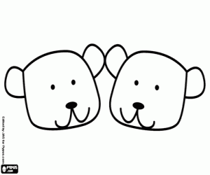 Teddy bear faces slippers coloring page