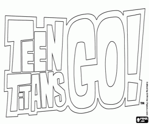 Teen Titans Go! logo coloring page