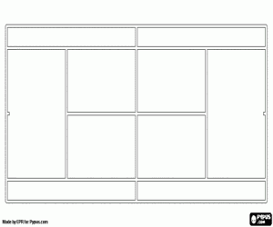 Tennis court coloring page