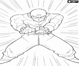 Tenshinhan and the third eye coloring page