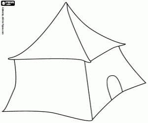 The tent of Aladdin coloring page