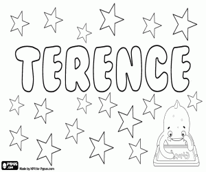Terence, English and French name coloring page