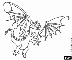 Terrible Terror, little dragon coloring page