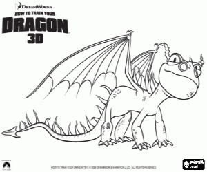 Terrible Terror,the smallest dragon  coloring page