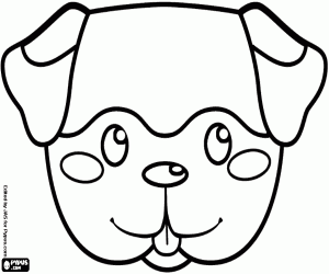 A terrier puppy mask coloring page