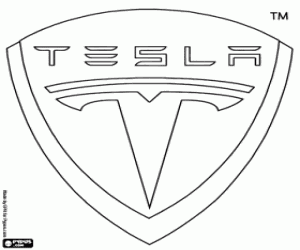 Tesla Motors emblem coloring page