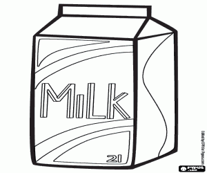 A tetrabrick of milk coloring page