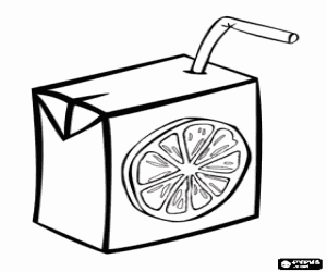 A tetrabrik of juice coloring page