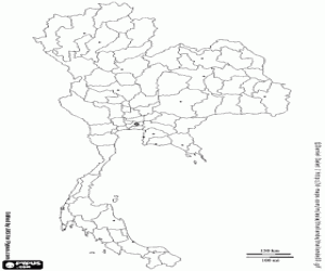 Thailand map coloring page