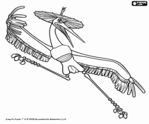 The attack of Master Crane coloring page
