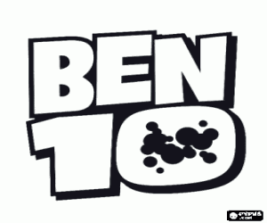 The Ben 10 logo coloring page