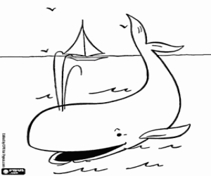 The breath of the whale coloring page