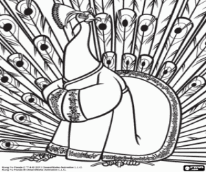 The evil Lord Shen coloring page