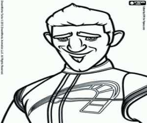 The face of Guy Gagné coloring page
