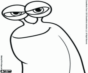 The face of the snail Whiplash coloring page