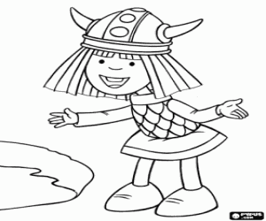 The famous Vicky the Viking coloring page