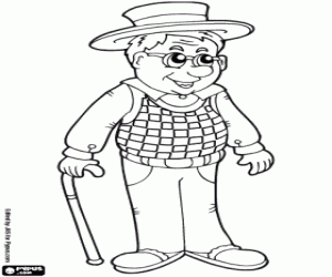 The grandfather coloring page