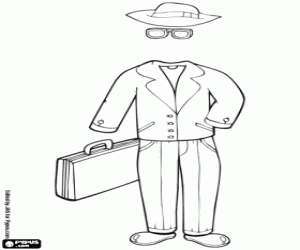 The invisible man coloring page