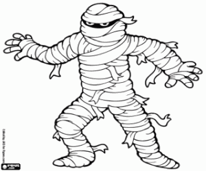 The living Mummy coloring page