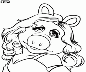 The lovely Miss Piggy coloring page