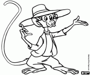 The monkey of Pippi, Mr Nilsson coloring page