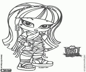 The Mummy baby, Baby Cleo coloring page