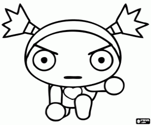 The ninja Garu, Pucca's friend coloring page