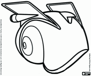 The shell of the snail Smoove Move coloring page