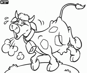 The sneezing of Mimosa the Cow coloring page