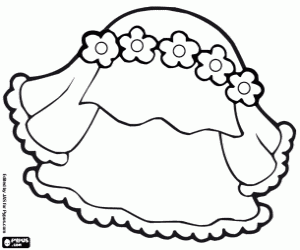 The veil of the bride coloring page