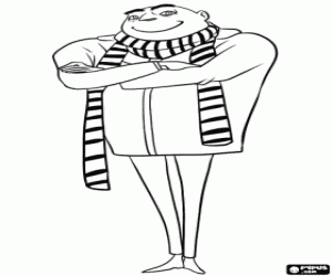 The villain Gru coloring page
