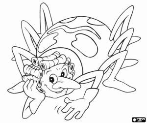Thekla the spider coloring page