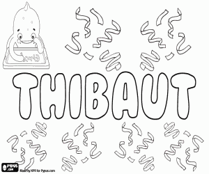 Thibaut, French name coloring page