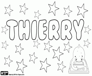 Thierry, male name coloring page