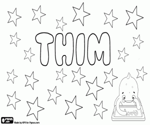 Thim, name with various origins coloring page
