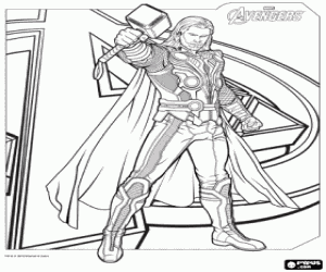 Thor, the crown prince of Asgard coloring page