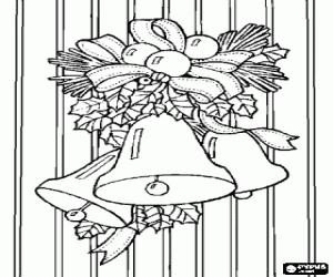 Three Christmas Bells coloring page