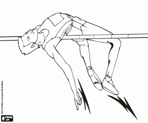 Three jumps disciplines in decathlon coloring page