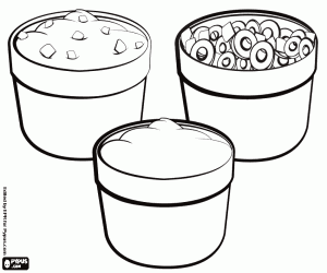 Three Mexican accompaniments coloring page