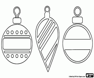 Three models of Christmas balls coloring page
