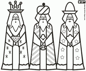 The three Wise Men coloring page