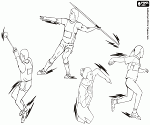 The throws on Olympics coloring page