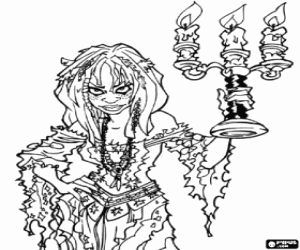 Tia Dalma, Pirates of the Caribbean coloring page