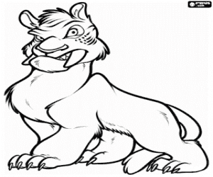 The tiger from The Croods film coloring page