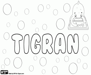 Tigran, variant of Dikran coloring page