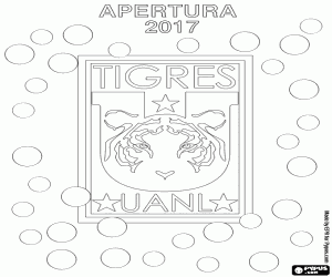 Tigres, 2017 Apertura champion coloring page
