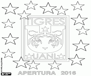 Tigres of Mexico, Apertura 2016 coloring page