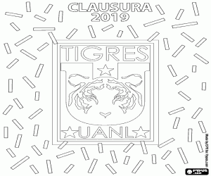 Tigres UANL, 2019 Clausura champion coloring page