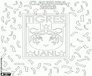 Tigres UANL, Clausura 2023 champion coloring page