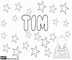 Tim, diminutive for boy coloring page
